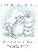 Minimalist design featuring the “Good Things Are Coming” Toby Bag with soft tones and a calm, optimistic aesthetic