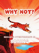 Minimalist design featuring the “Why Not” Toby Bag with a bold, playful tone and clean layout.