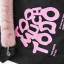 "Too Much to Do" Toby Bag  with detachable faux fur strap