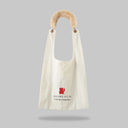 "TWIN LUCKY CAT" toby bag with removable faux fur straps |Maneki Neko|