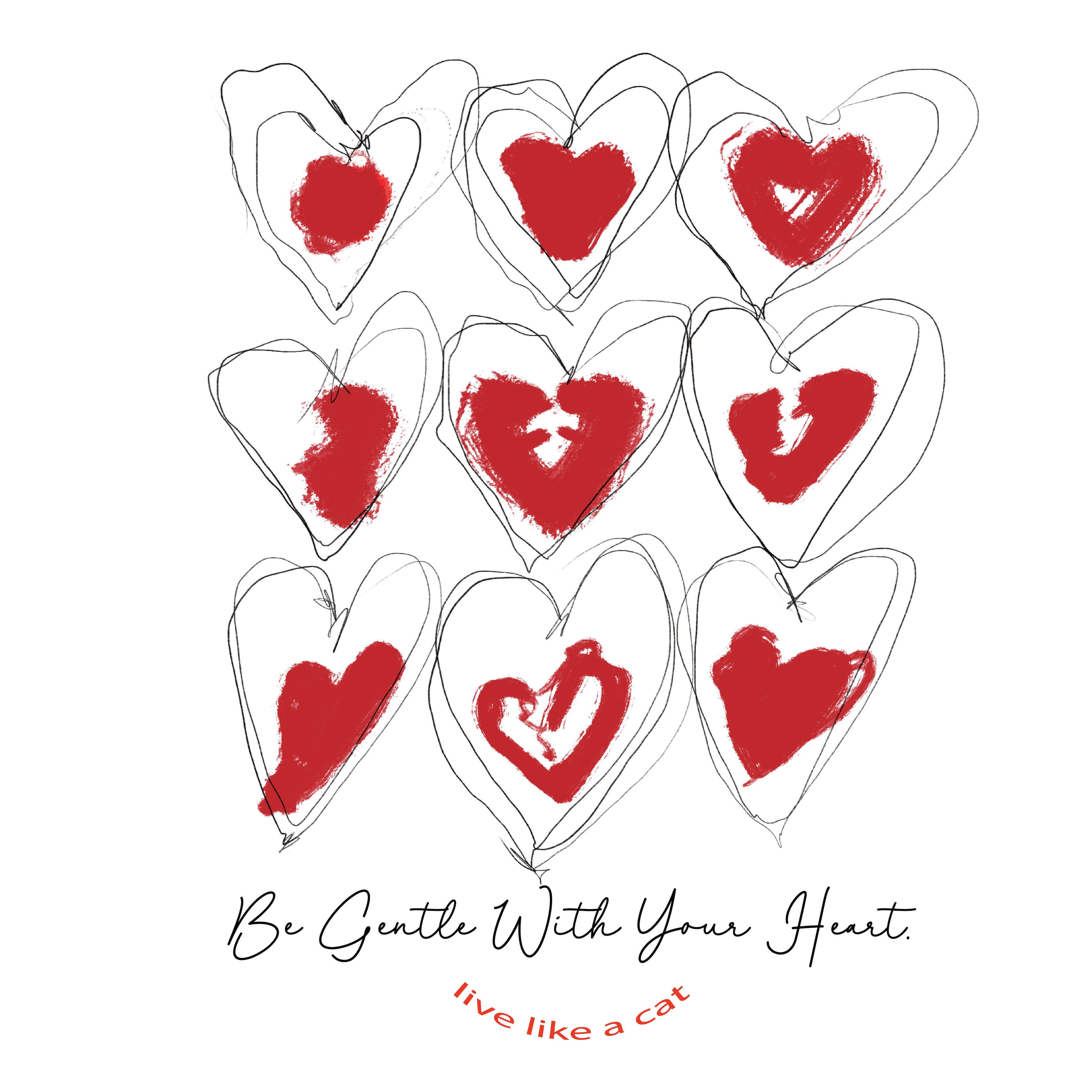 TobyBlack-Live Like A Cat-GENTLE Unisex Classic Fit T shirt-Mindfulness T-Shirt | Self-Care Apparel | Minimalist Cotton Tee | Slow Living Fashion | Positive Message Clothing