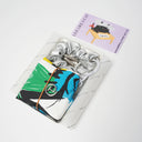 Toby Black Flower bag in white gift box with silver strap and Live Like A Cat car