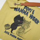 "Don't Wanna Work" Toby Bag with detachable leather strap