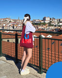 "LOVE" Toby Bag with detachable faux fur strap