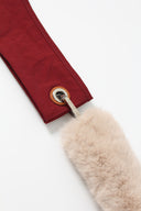 "LOVE" Toby Bag with detachable faux fur strap