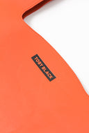 "YES RIGHT NOW" faux leather Toby Bag with detachable faux fur strap