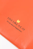 "YES RIGHT NOW" faux leather Toby Bag with detachable faux fur strap