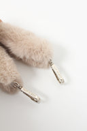 "YES RIGHT NOW" faux leather Toby Bag with detachable faux fur strap