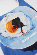 "Snooze Over Food" Toby Bag with detachable leather strap