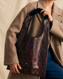 "Ribbon Chic" Toby Bag with detachable faux fur strap