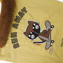 "RUN AWAY" Toby Bag with detachable faux fur strap