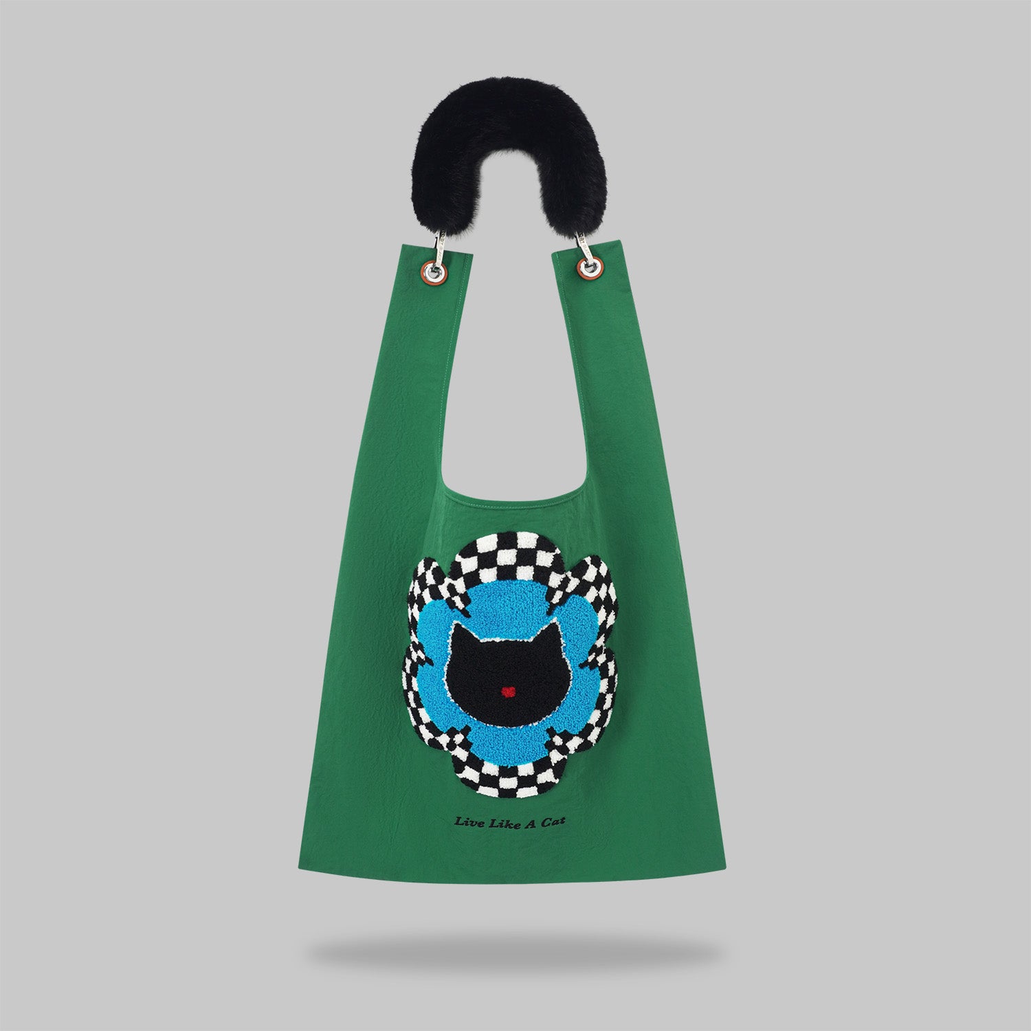 Soft Middle Toby Bag with detachable faux fur strap