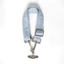 Light Blue Woven Fabric Bag Strap/Wrist Strap with Phone Strap Adapter