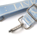 Light Blue Woven Fabric Bag Strap/Wrist Strap with Phone Strap Adapter