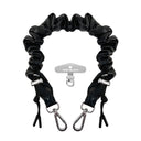 Black Flex Leather Bag Strap/Wrist Strap with Phone Strap Adapter