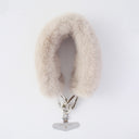 Beige Fur Bag Strap/Wrist Strap with Phone Strap Adapter