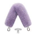 Lavender Fur Bag Strap/Wrist Strap with Phone Strap Adapter