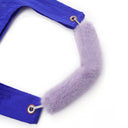 Lavender Fur Bag Strap/Wrist Strap with Phone Strap Adapter