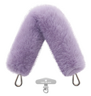 Lavender Fur Bag Strap/Wrist Strap with Phone Strap Adapter