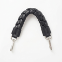 Black-Twisted Faux Leather Strap/Wrist Strap with Phone Strap Adapter
