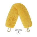 Yellow Fur Bag Strap/Wrist Strap with Phone Strap Adapter