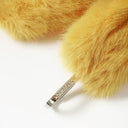 Yellow Fur Bag Strap/Wrist Strap with Phone Strap Adapter