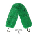 Green Fur Bag Strap/Wrist Strap with Phone Strap Adapter