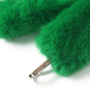 Green Fur Bag Strap/Wrist Strap with Phone Strap Adapter