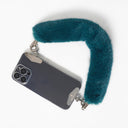 Loyal Blue  Fur Bag Strap/Wrist Strap with Phone Strap Adapter
