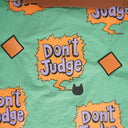 "Don't Judge" Toby Bag with detachable leather strap