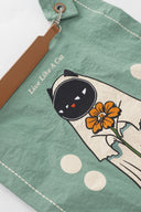 Spooky Bloom tote with cat artwork