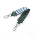 Bicolour Striped Wrist Strap: Dark Green & Light Blue