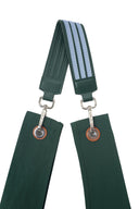 Bicolour Striped Wrist Strap: Dark Green & Light Blue