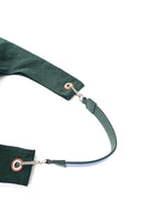 Bicolour Striped Wrist Strap: Dark Green & Light Blue