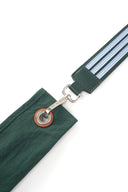 Bicolour Striped Wrist Strap: Dark Green & Light Blue