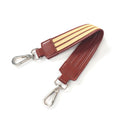 Bicolour Striped Wrist Strap: Brown & Yellow