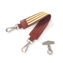 Bicolour Striped Wrist Strap: Brown & Yellow