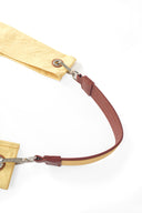Bicolour Striped Wrist Strap: Brown & Yellow