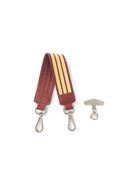 Bicolour Striped Wrist Strap: Brown & Yellow
