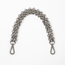 Silver Link Metal Bag/Wrist Strap with Phone Strap Adapter