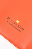 "YES RIGHT NOW" faux leather Toby Bag with detachable faux fur strap