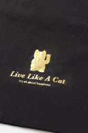 "Skateboarding Lucky Cat" Toby Bag with detachable faux fur strap