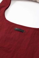 Back Toby Black label with red stitching