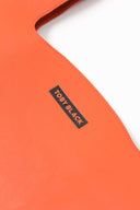 "YES RIGHT NOW" faux leather Toby Bag with detachable faux fur strap