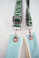 Close-up view of the strap with detachable metallic connectors