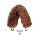 Brown Fur Bag Strap/Wrist Strap with Phone Strap Adapter