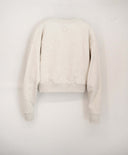 "LIVE LIKE A CAT" Women Crop Sweatshirt GRAY