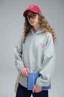 "LIVE LIKE A CAT" Unisex Oversized Hoodie GRAY