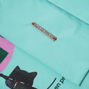 Metal TOBY BLACK plate sewn on interior of mint green Wish Bag