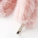 Pink Fur Bag Strap/Wrist Strap with Phone Strap Adapter